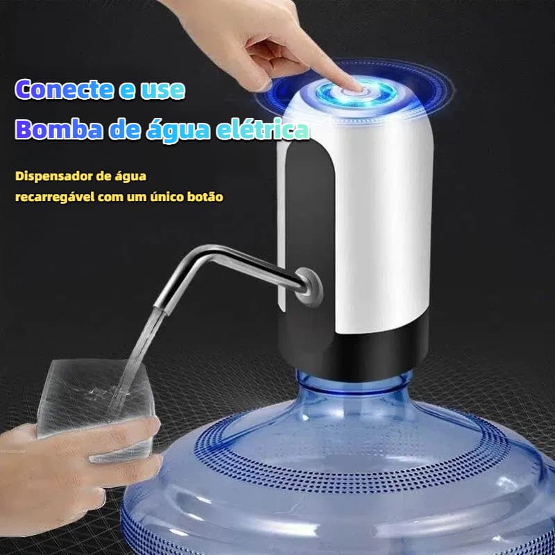 Bomba de Galão Elétrica Universal Preto - Carregamento USB, Uso Universal, Leve e Compacta