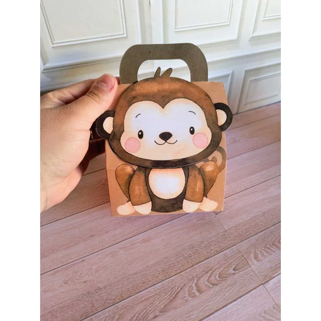 Mini Maletinha Safari Personalizada | Papel off set 180g | Lembrancinha Festa Infantil
