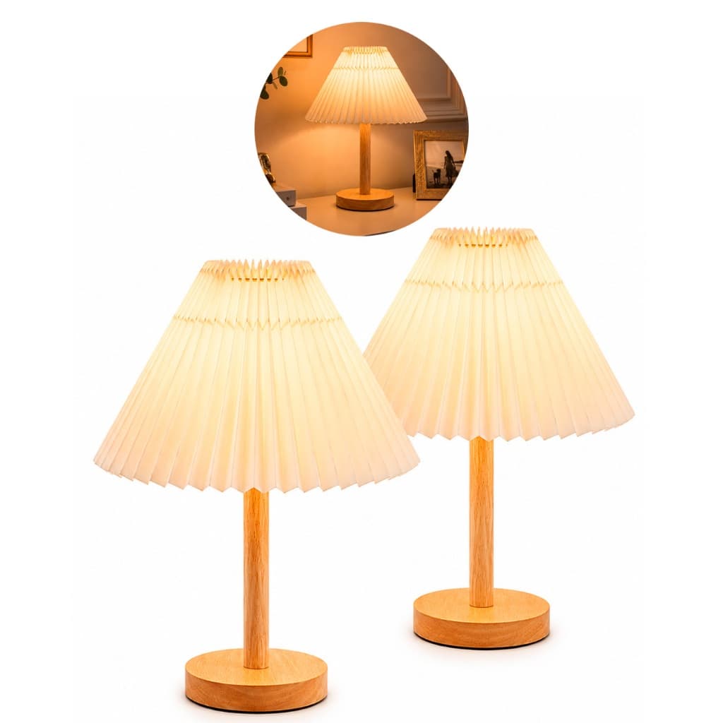 Abajur Led Mesa Luminária Quarto Sala Escritório Base Madeira