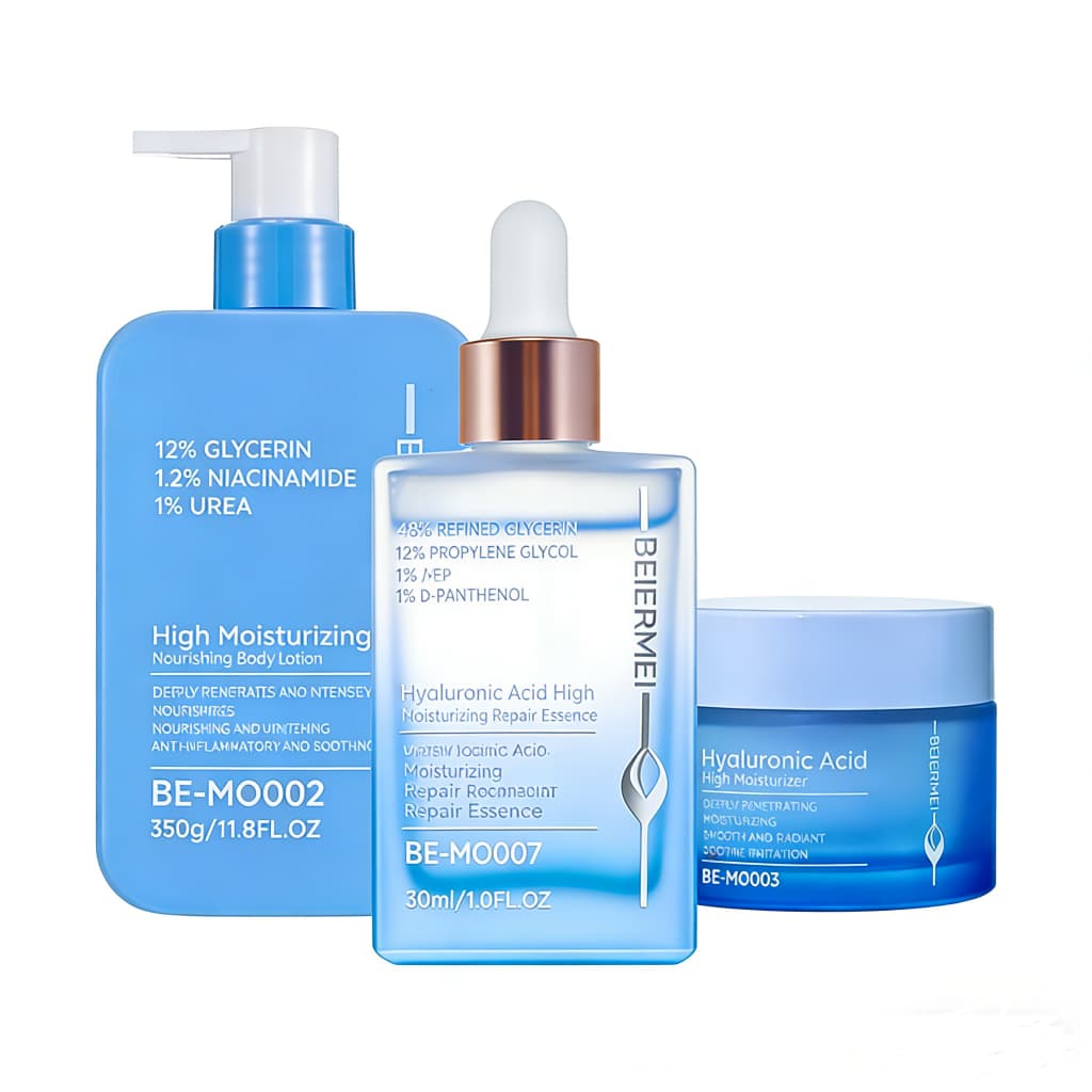 BEIERMEI Kit Skin Care facial completo reparação hidratação e antienvelhecimento Creme Corporal Hidratante