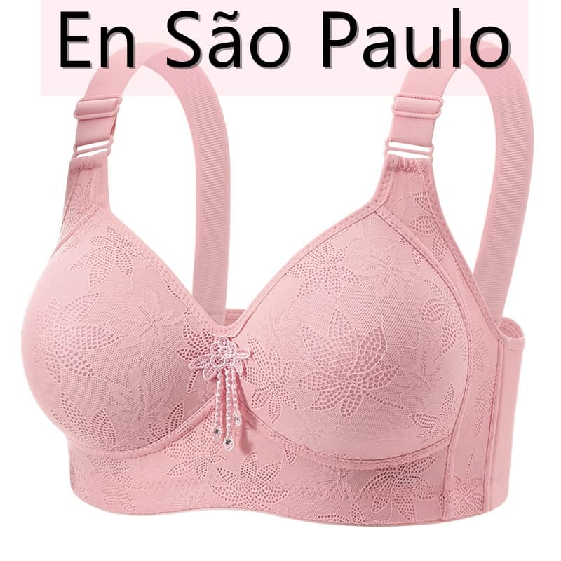 Sutiã Plus Size Sem Aro, Bojo Alto e Renda Delicada, Tamanhos 40 a 46 - Conforto e Sustentação