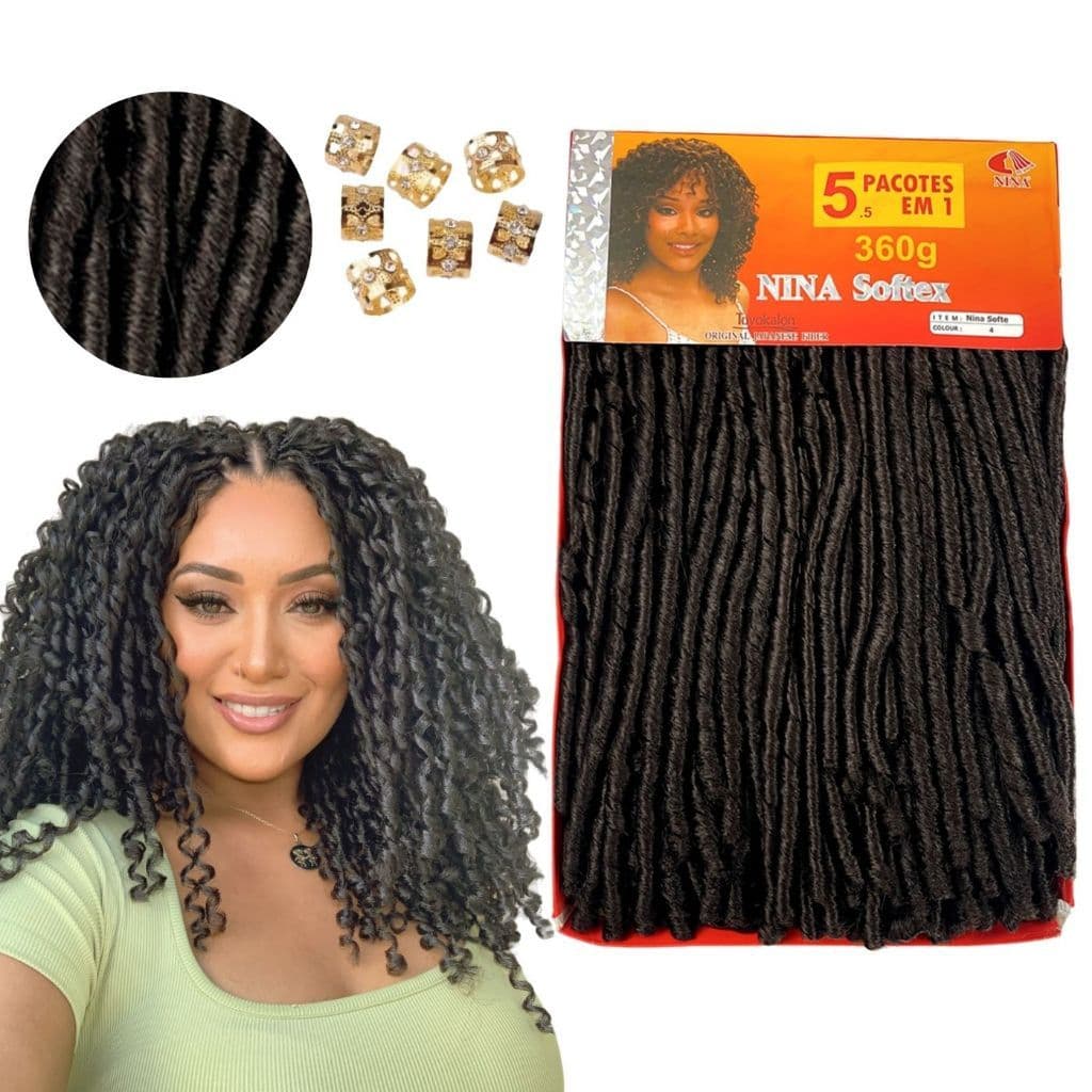 Cabelo Nina Softex Pacotão Faz uma Cabeça 5x1 original 360g crochet braids