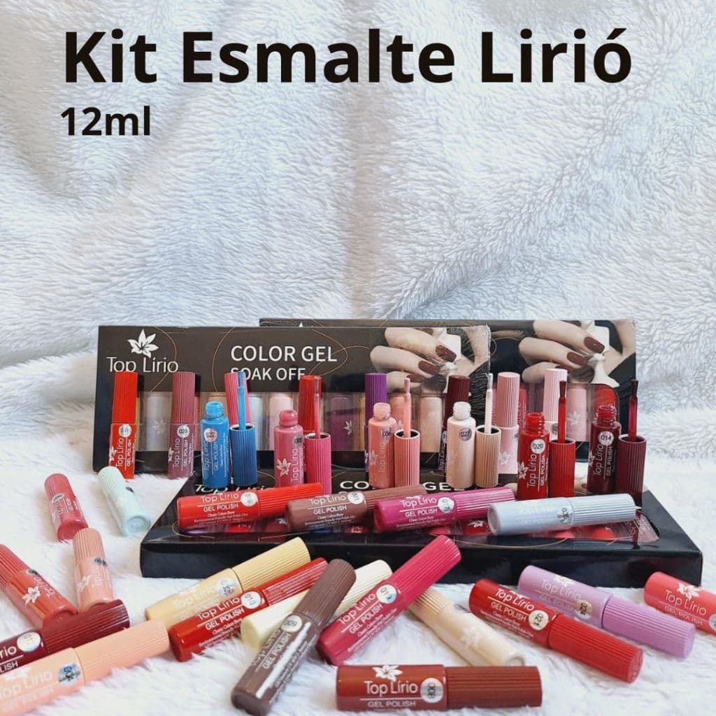 Esmalte em Gel Lirió KitS com 12/24/36 UNIDADES ( coleção completa) Led Uv Lindas Cores