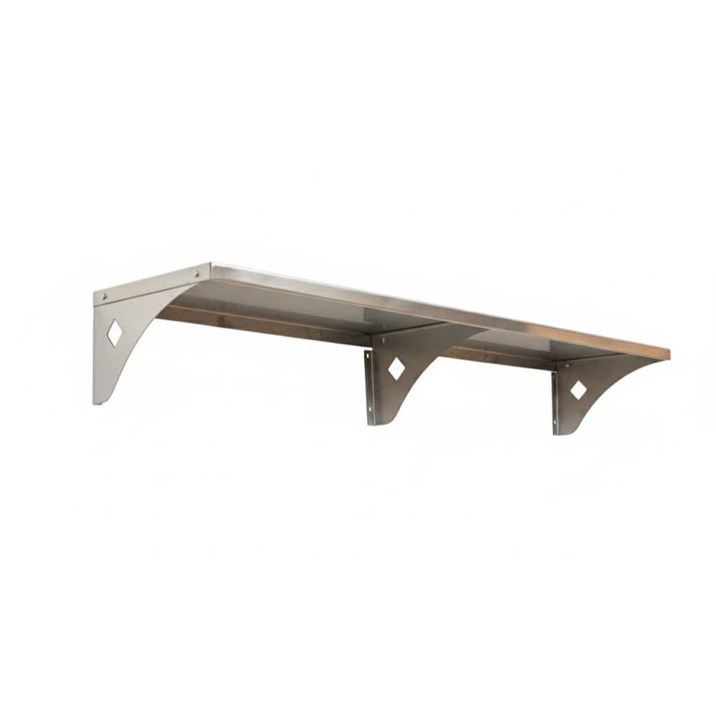 Prateleira Aérea Suporte Mão Francesa 120cm 30cm Aço Inox