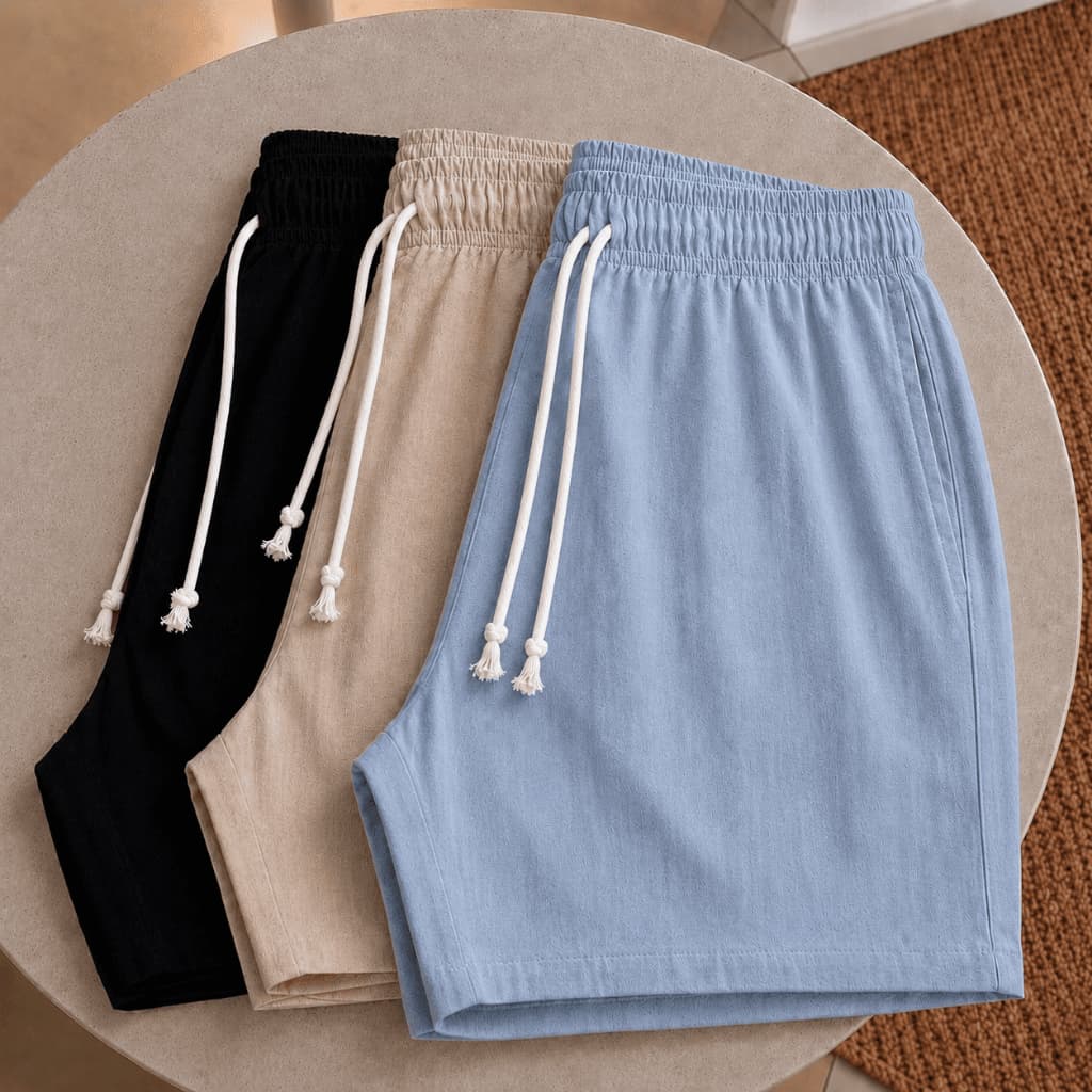 Kit 3 Short Linho Bermuda Masculina Mauricinho Verão