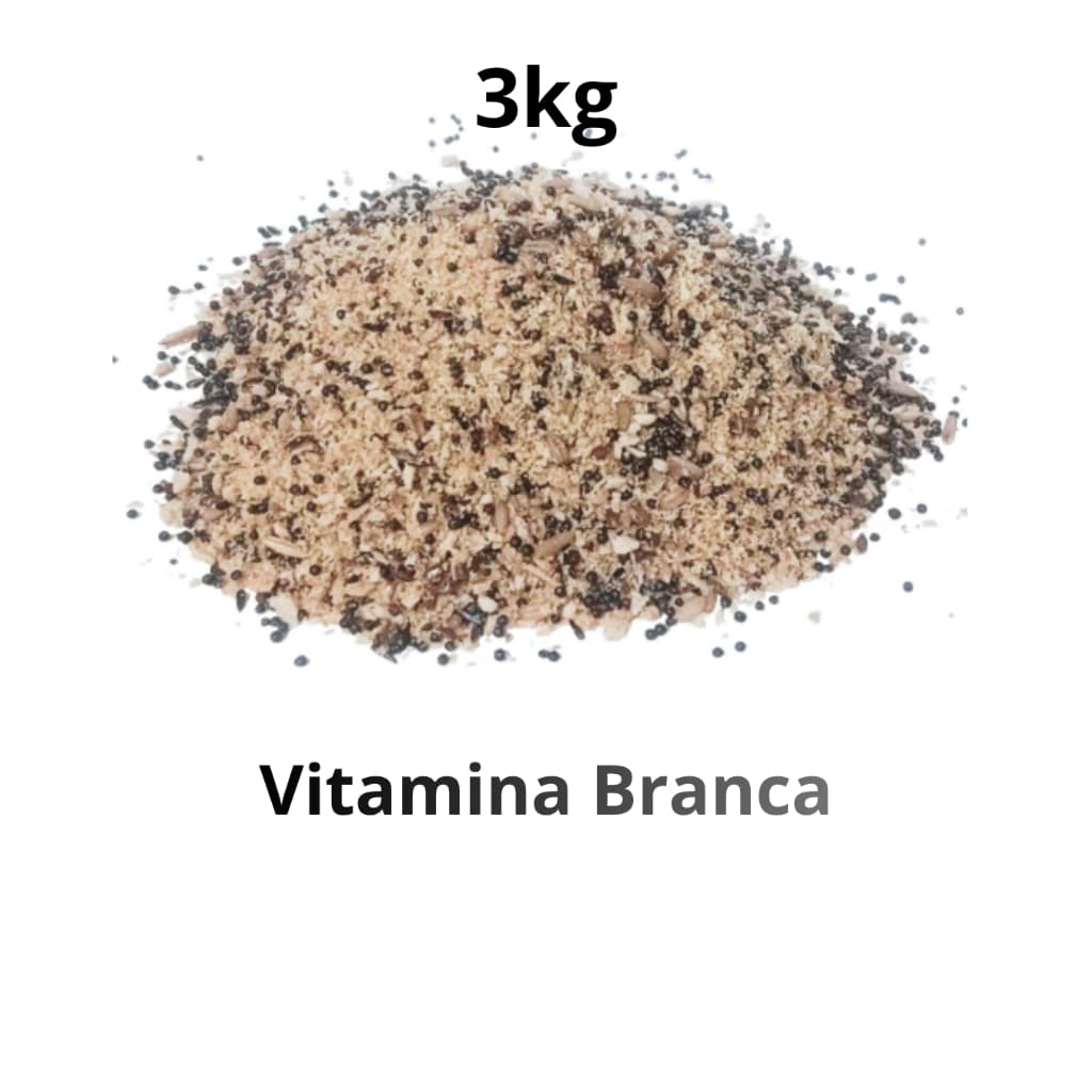 Sementes Farinhada Vita Plus Branca com Mel Para Canário, pintassilgo, Tarim e Similares Flamingos 3, 5, e 10kg.