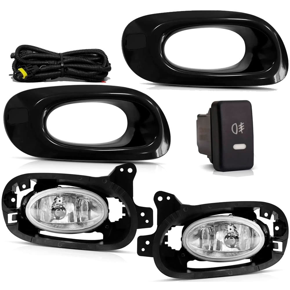 Kit Par Farol de Milha Honda Fit 2012 2013 2014 2015 Completo
