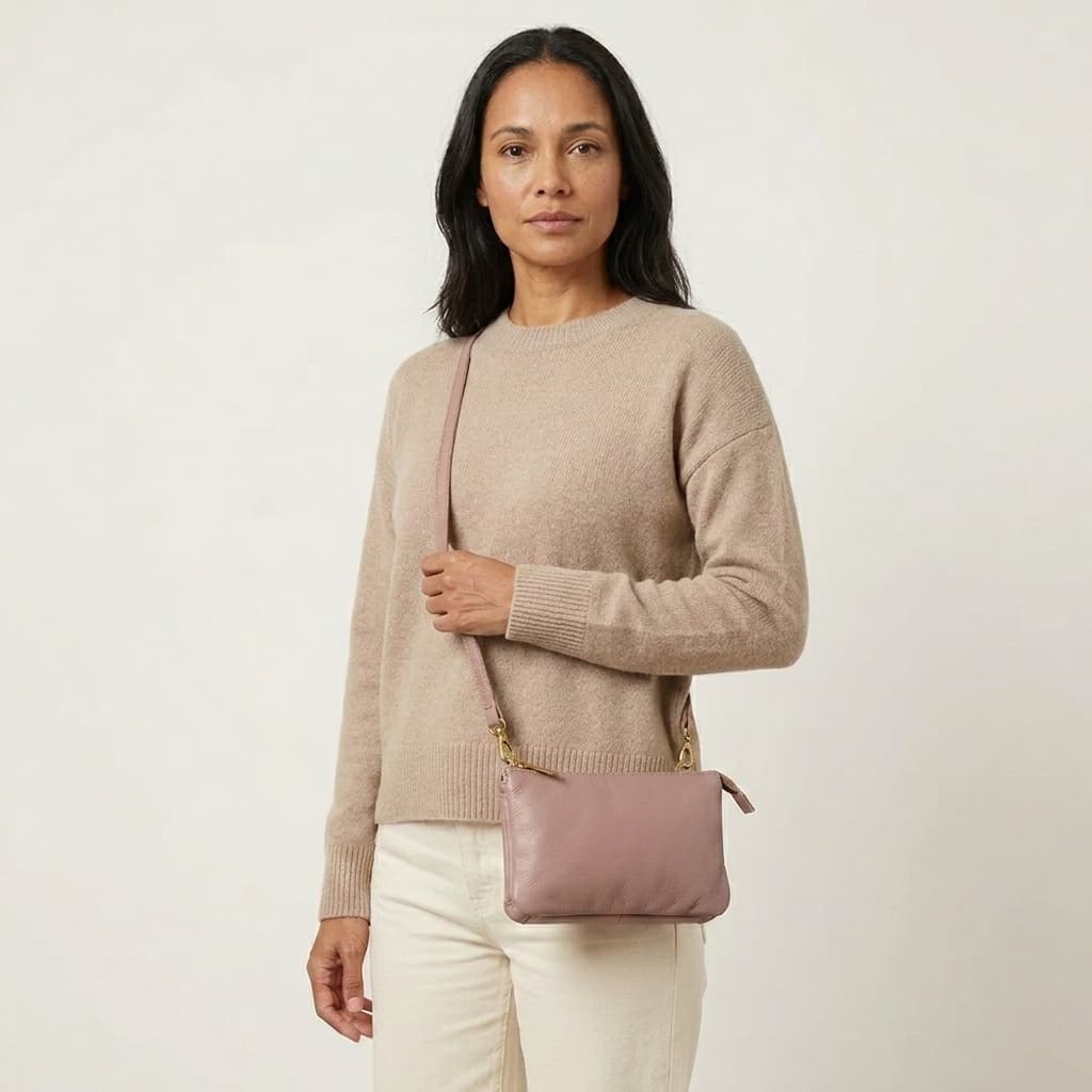 Bolsa Feminina Compacta de Couro Erica