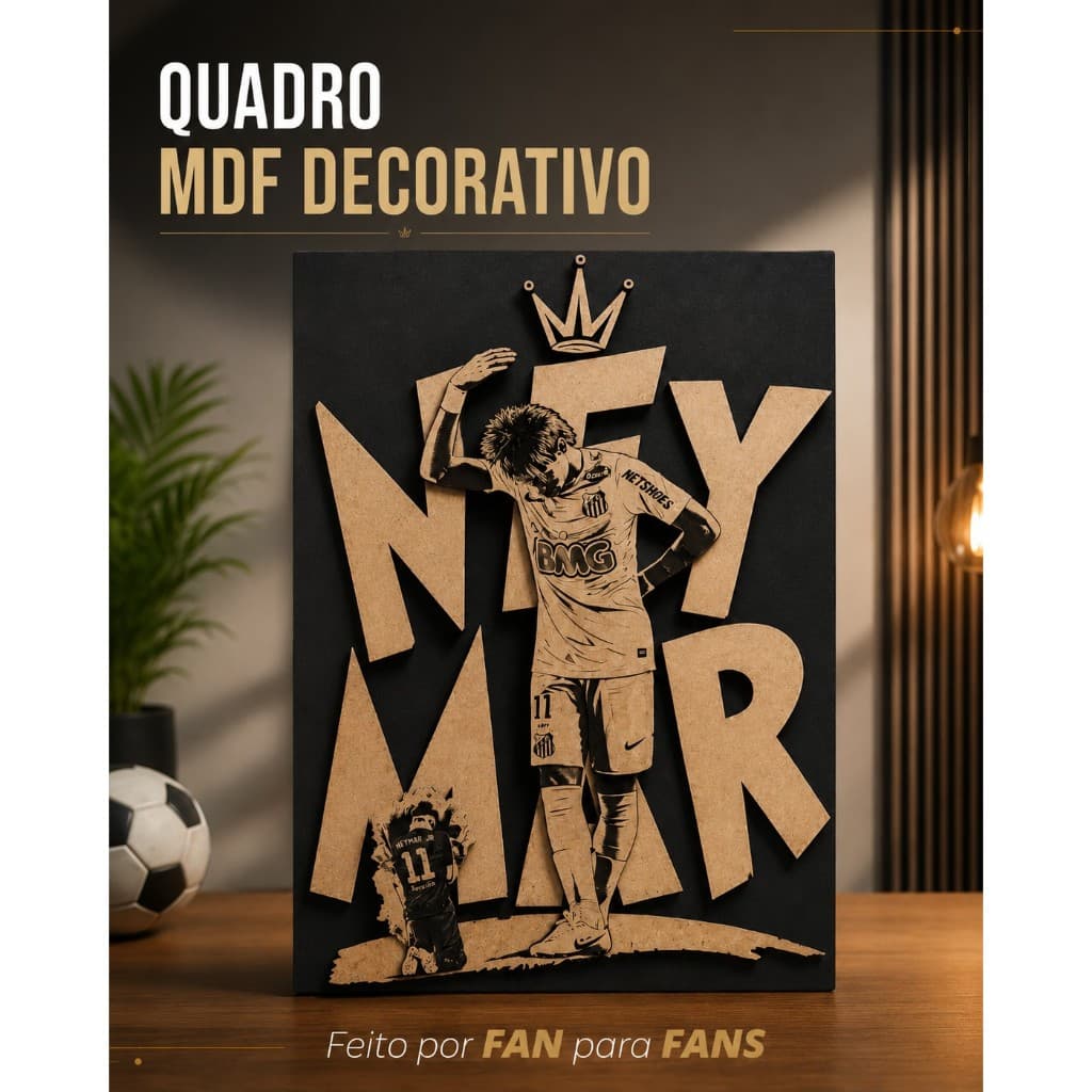 Quadro Decorativo Menino NEY - MDF em Camadas