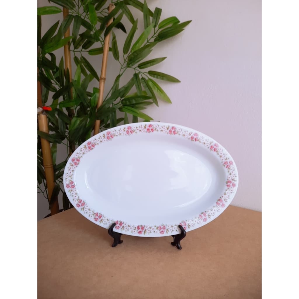 travessa oval de porcelana floral germer porcelana