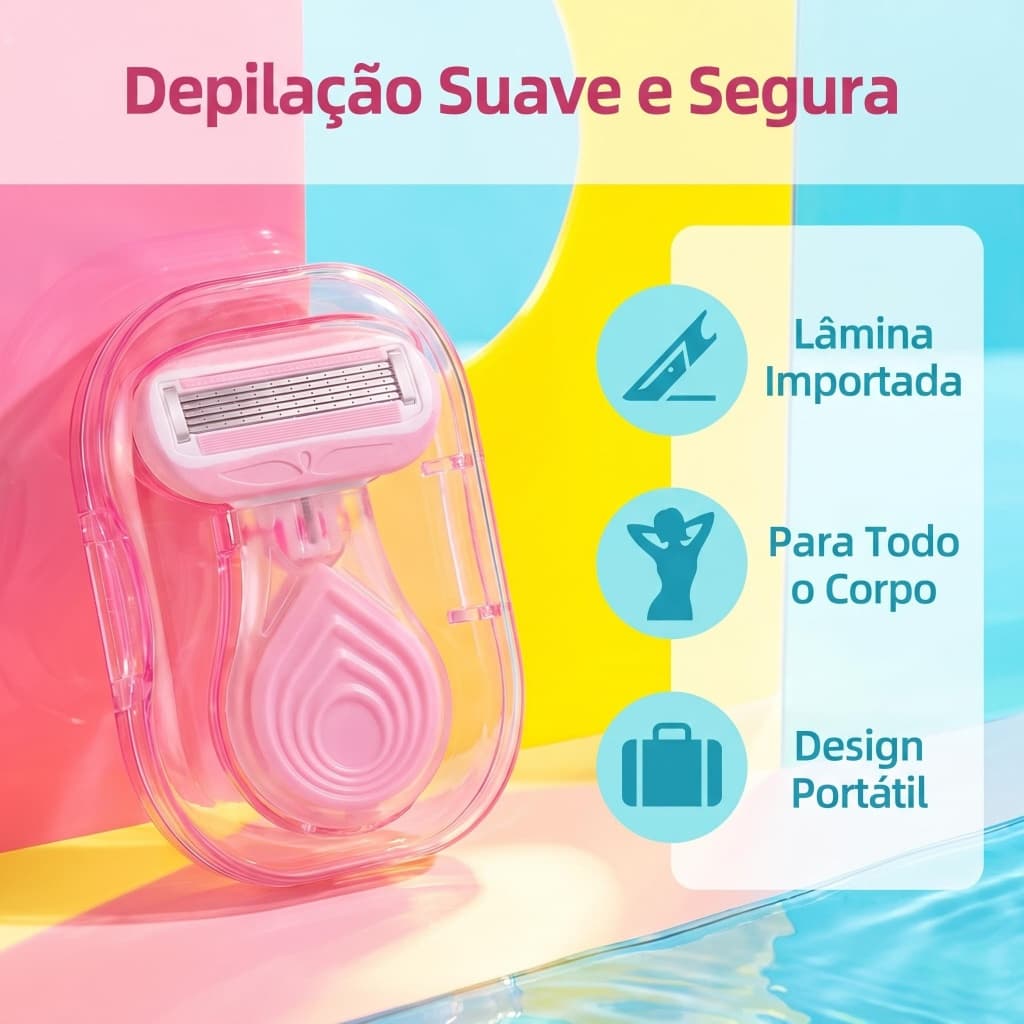 Razador Feminino Ângulo Ajustável Para Curvas Da Pele