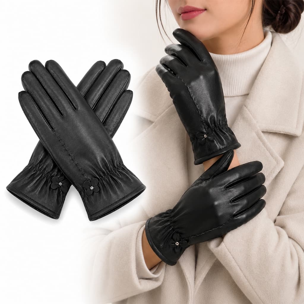 Luva Feminina Touch Screen Térmica Laço Elegante Inverno