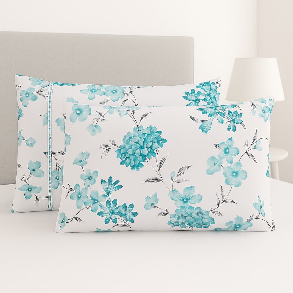 Fronha Percal 180 Fios Algodão Toquer Macio Fronha Ponto Palito 50cm x 70cm - Cores Estampadas