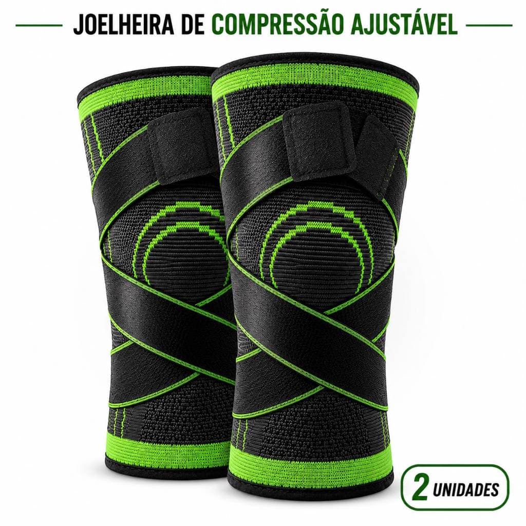 Joelheira de Compressão Ortopédica Par Esportiva Suporte Joelho Academia Corrida Alívio da Dor