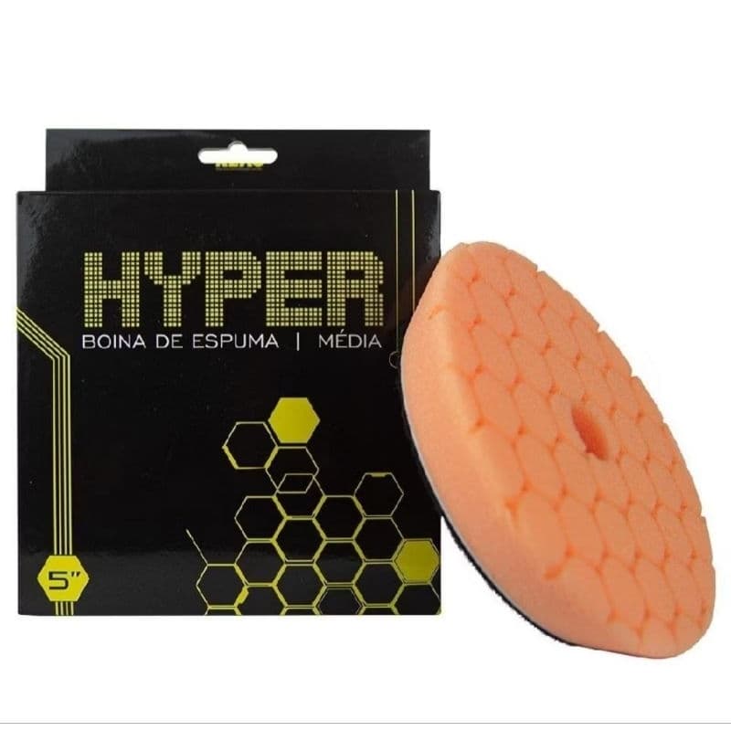 Boina de Espuma Laranja média refino Hyper Kers 5" polegadas