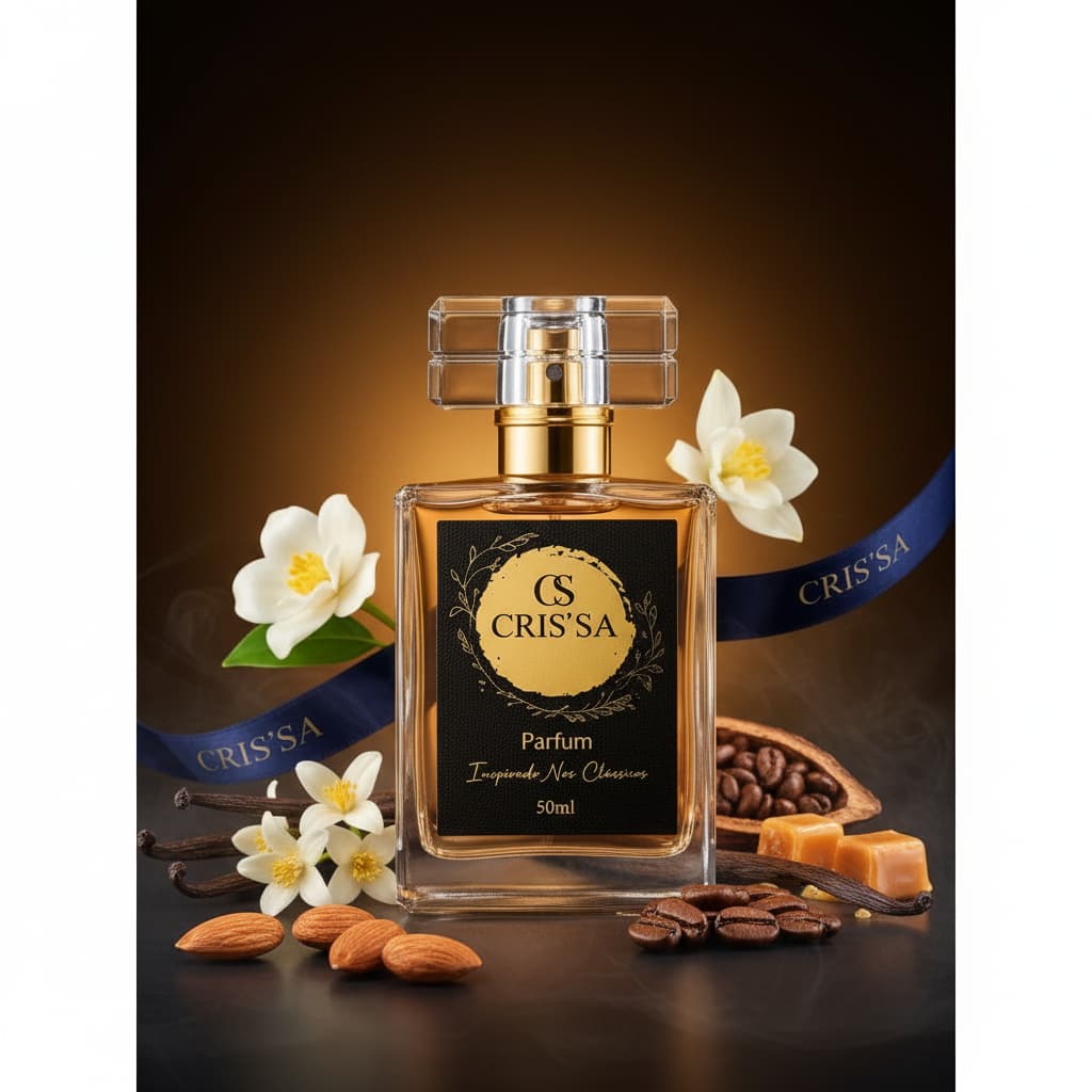 Perfume Feminino Ambar Floral Tuberosa Café Fava Tonca 50ml Longa Duração Crissa