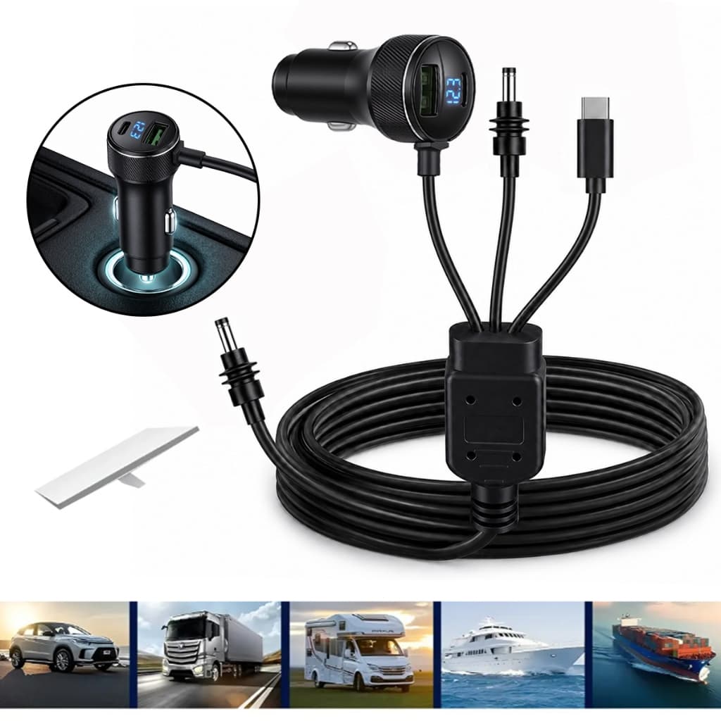 🔥3 en 1🔥Mini Adaptador De Alimentação Starlink , Cabo De Reforço 18AWG 12V-24V 2A , Carregador De Telefon