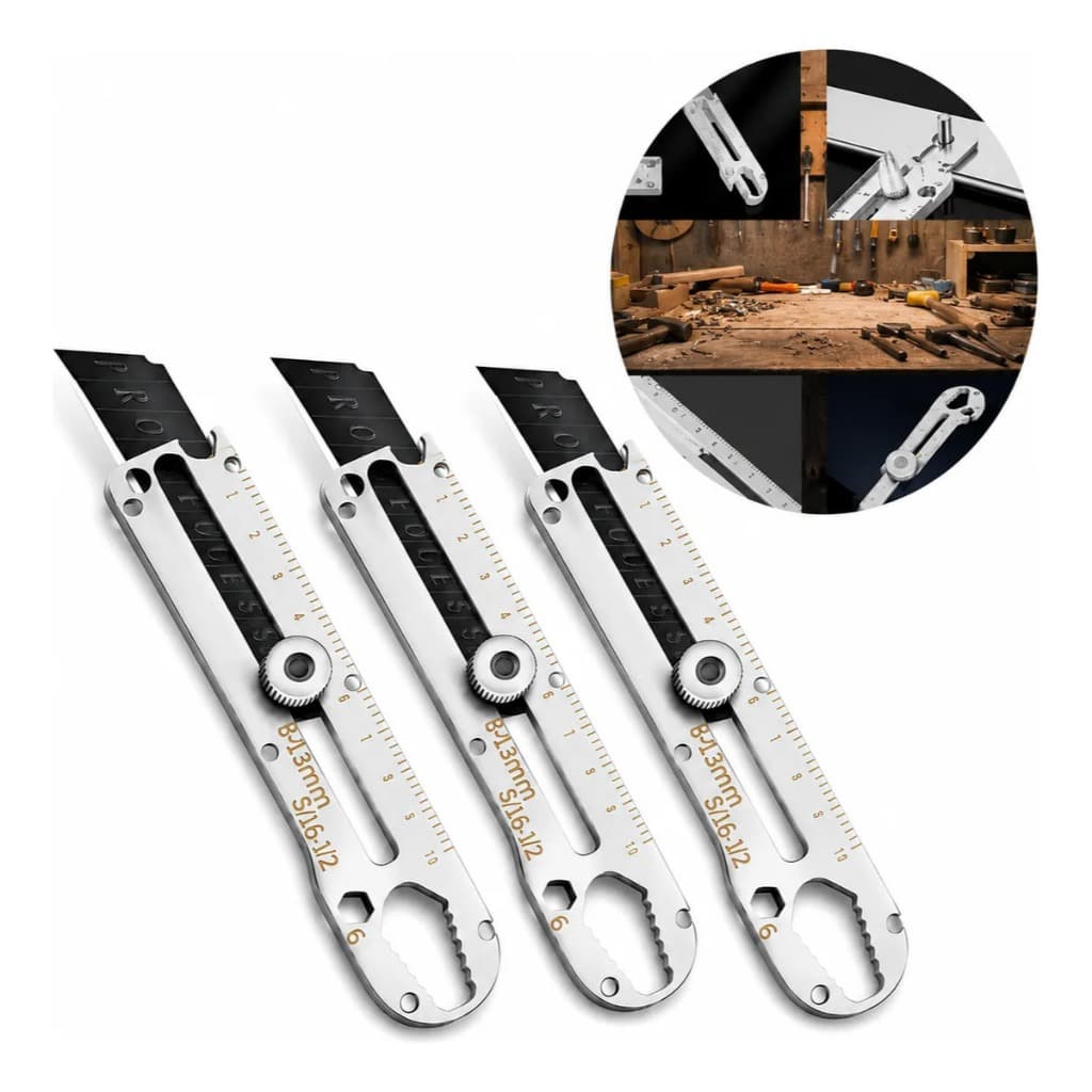 Kit 3 Estiletes Profissional 18mm Com Trava Industrial Firme