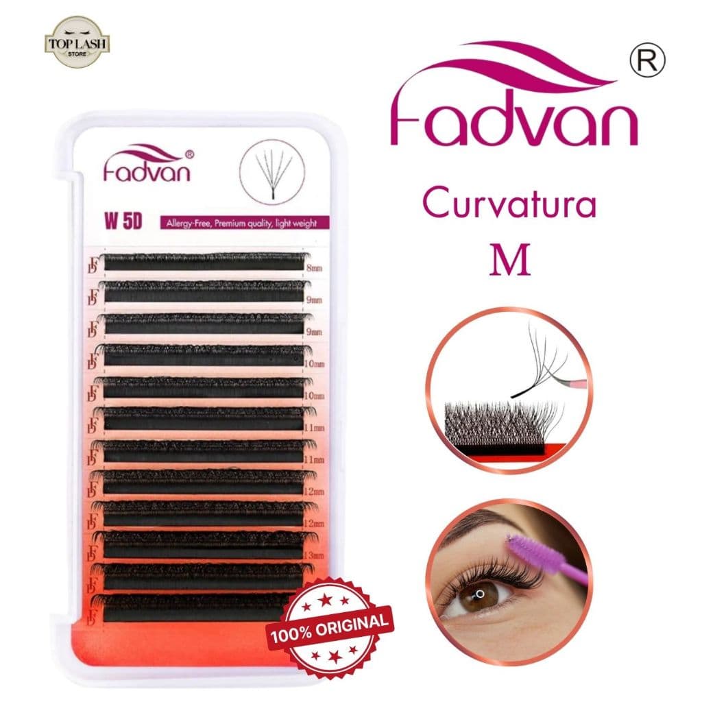 Cílios Fadvan 5D Curvatura M Mix Volume Egípcio 0.07D Extensão de cílios Original