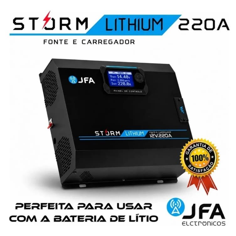 Fonte E Carregador Automotiva Jfa 220a Storm Lithium Bivolt Modelo 2026