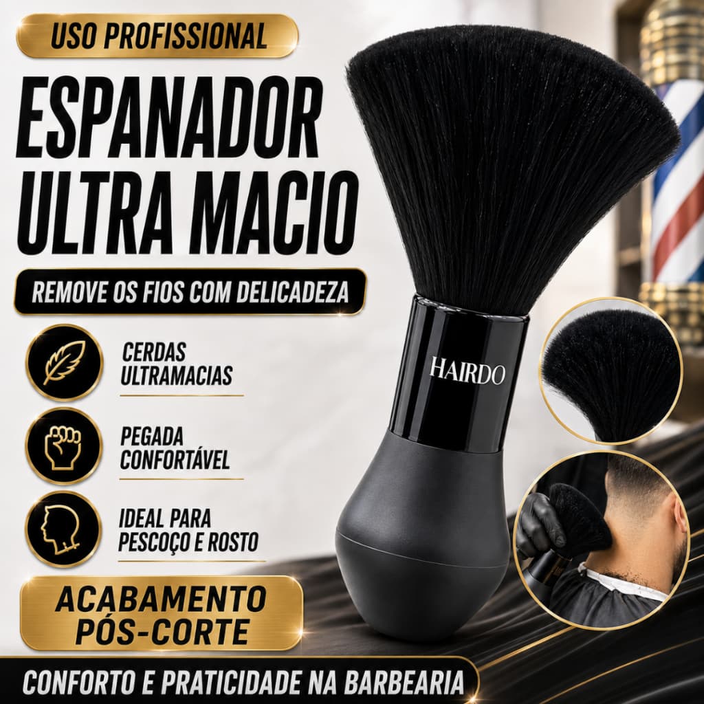 Espanador De Cabelo Pincel Barbeiro Barbearia Cabeleireiro Profissional Ultra Macio - OFERTA