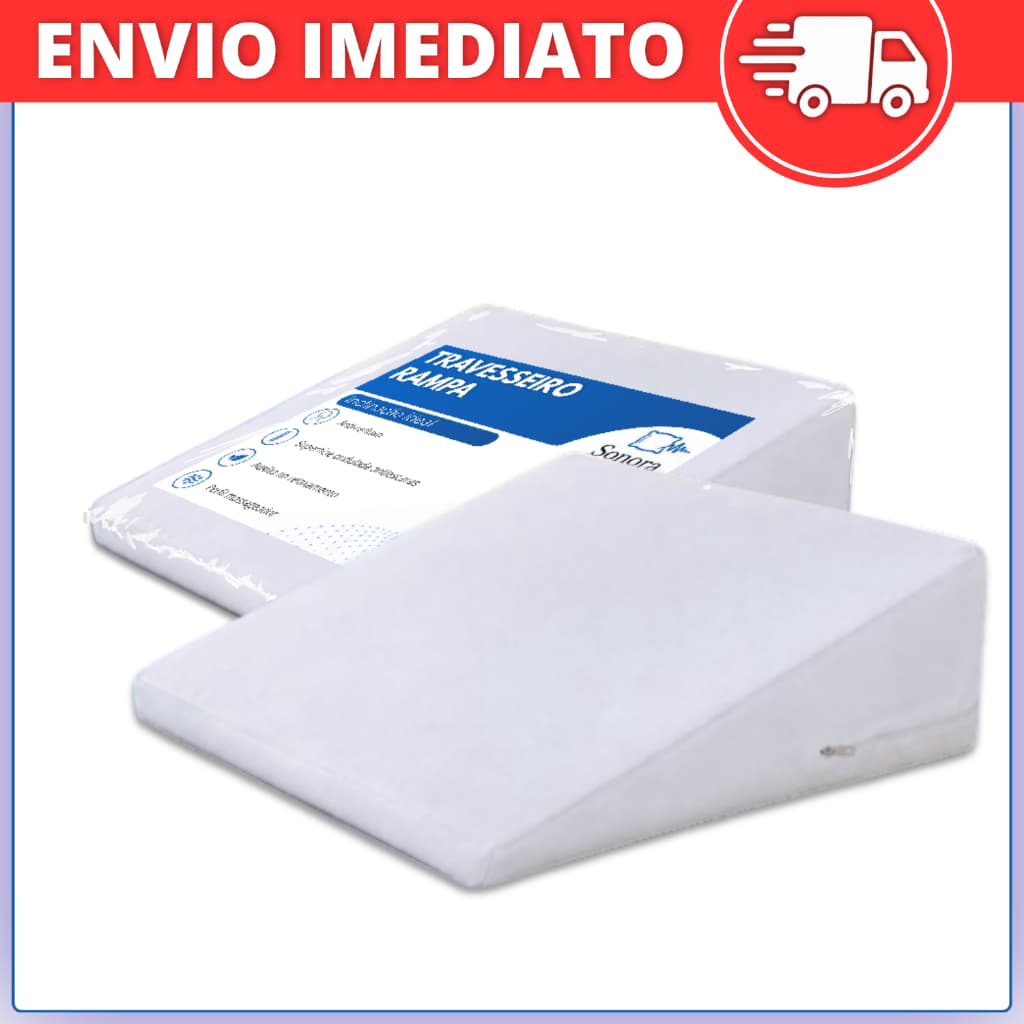 Travesseiro Ortopédico Anti Refluxo Adulto Rampa com Capa Lavável