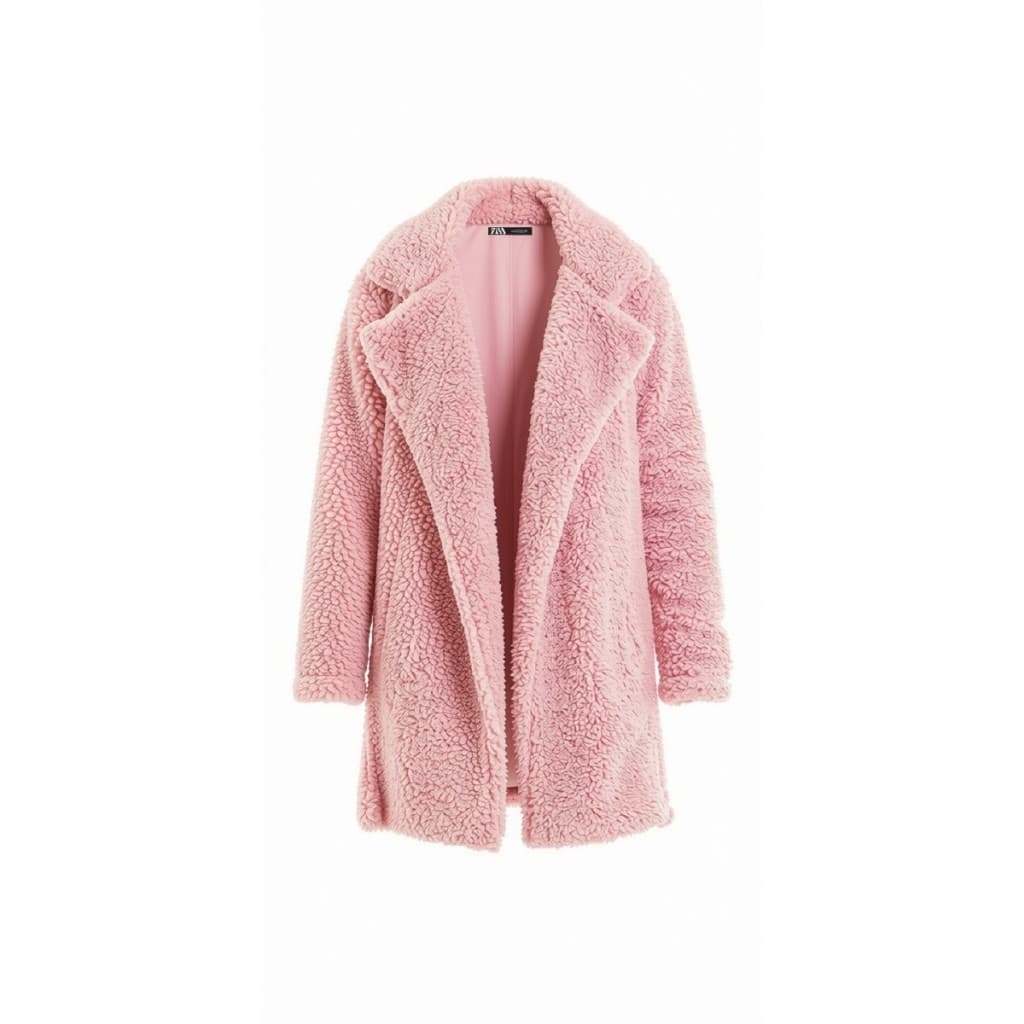 Sobretudo Teddy Sherpa Feminino Longo com Capuz