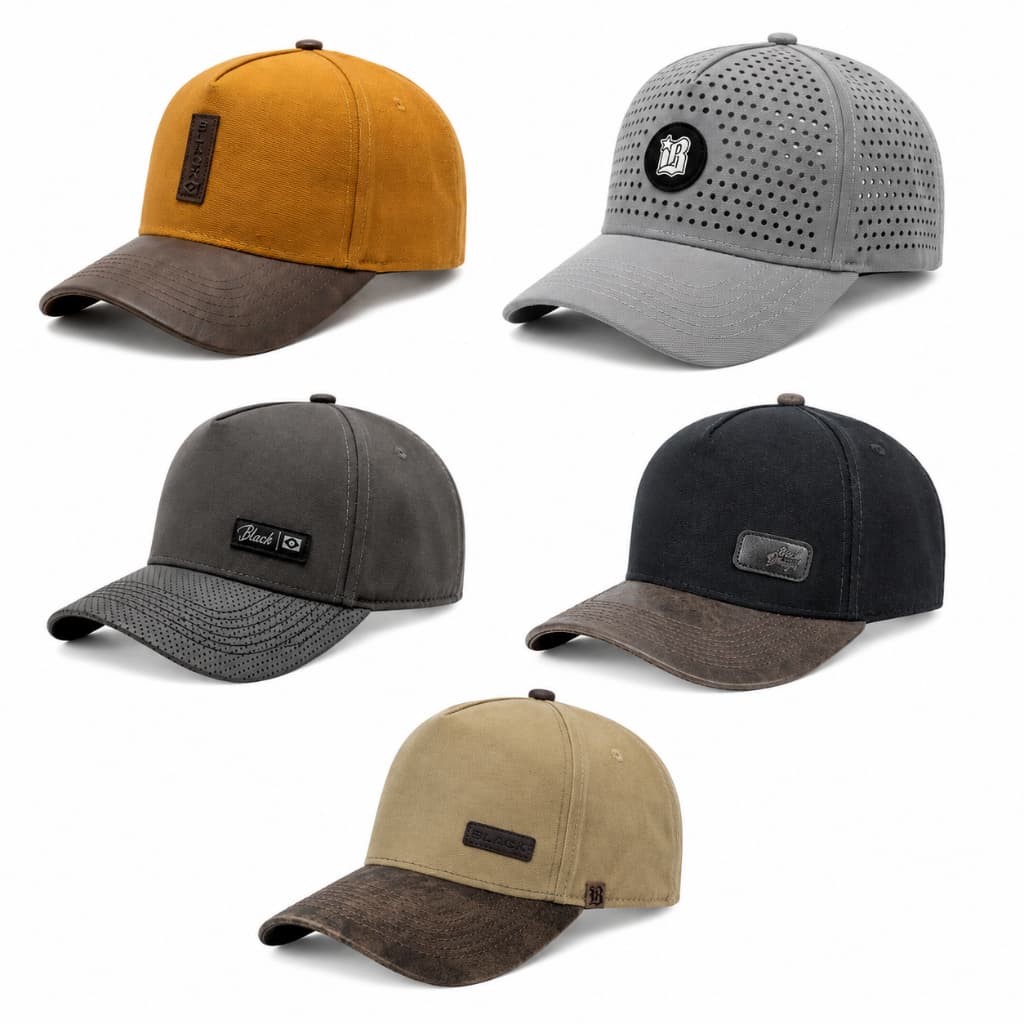 Boné Adulto Snapback Trucker Fechado Aba Curva Couro Original Ajustável Unissex Masculino Feminino