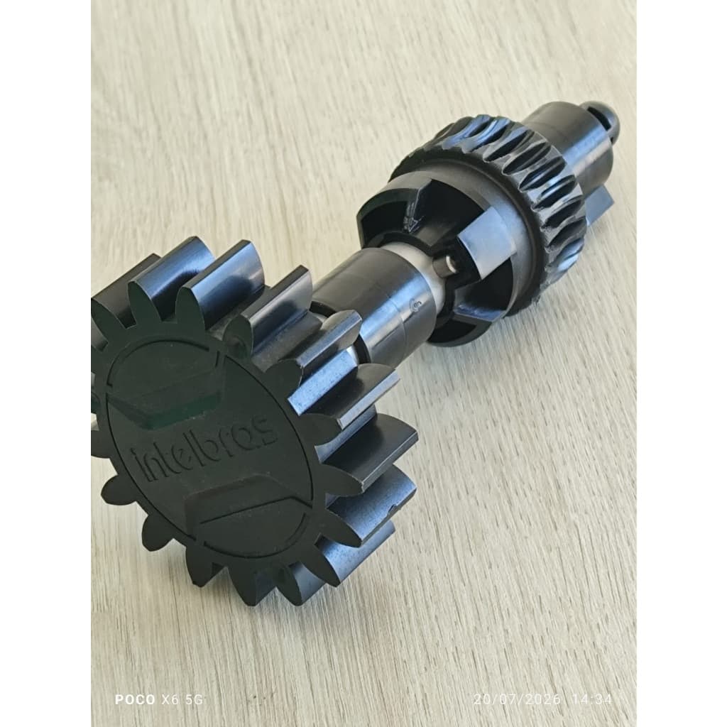 EIXO PRINCIPAL COM COROA E ENGENAGEM EM NYLON KIT COMPLETO DE  PARA AUTOMATIZADORES DESLIZANTE INTELBRAS  DR 400, DR 600