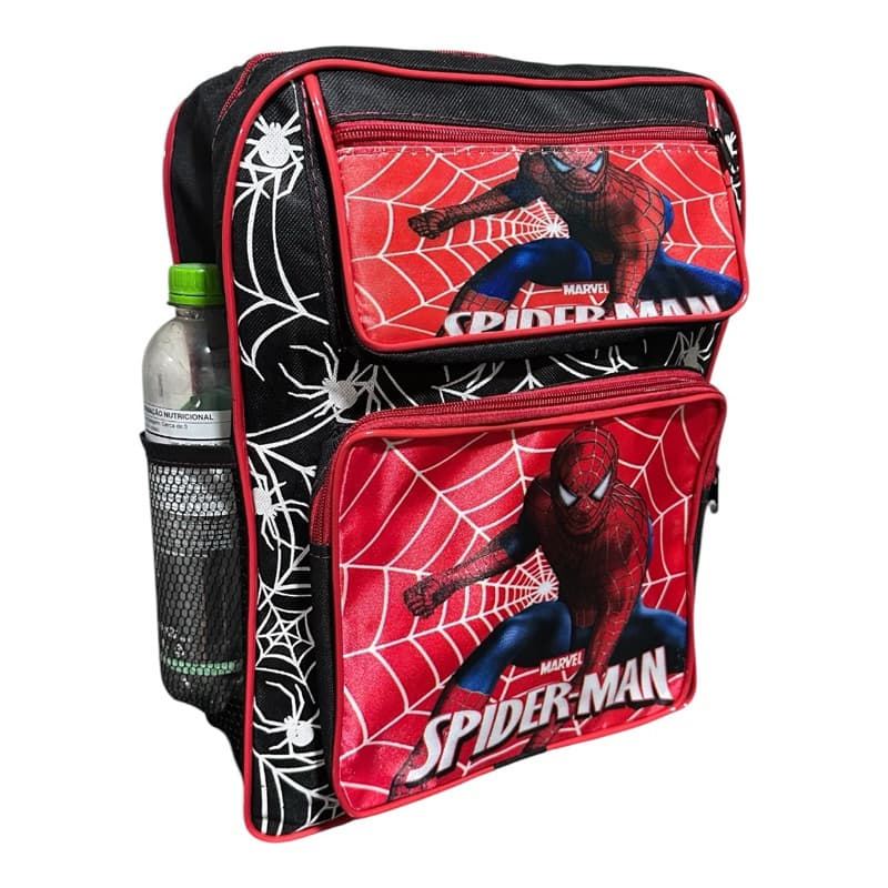 Mochila Escolar Infantil Costas Grande Personagens Super Heróis Menino Menina Homem Aranha