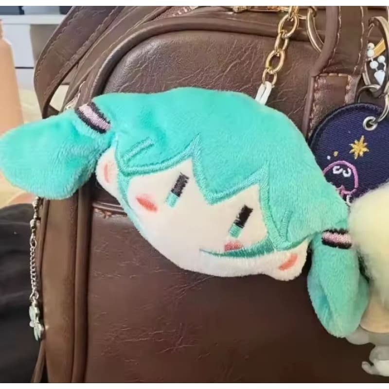 Chaveiro Pelúcia Hatsune Miku Anime Vocaloid Kawaii Cabeça Grande