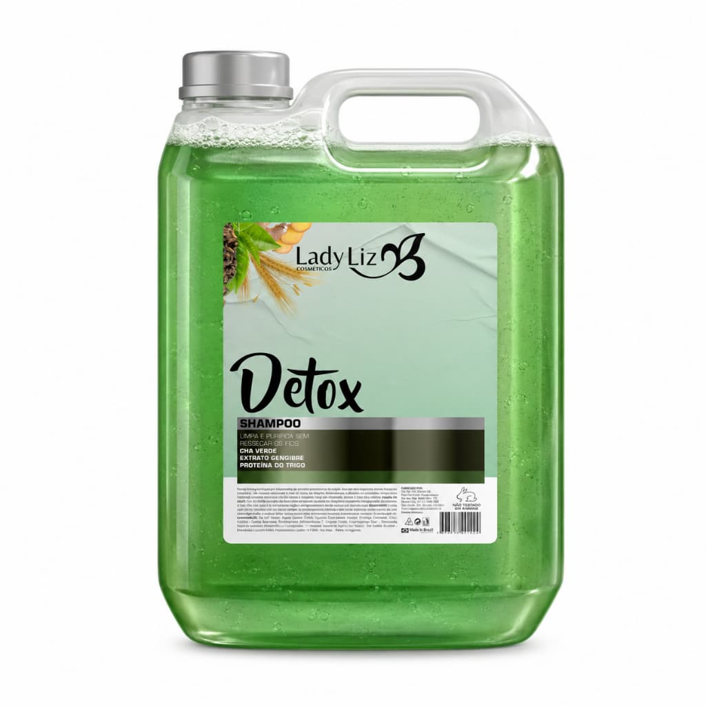Shampoo Detox 5 Litros Sem Parabenos Limpeza Profissional
