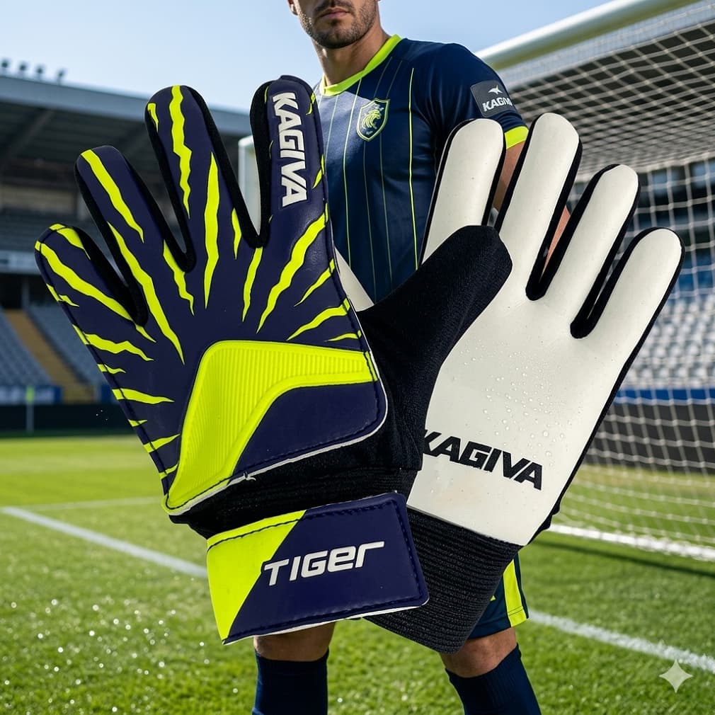 Luva Goleiro Infantil Tiger Premium Kagiva Futebol Campo Society Futsal Salão