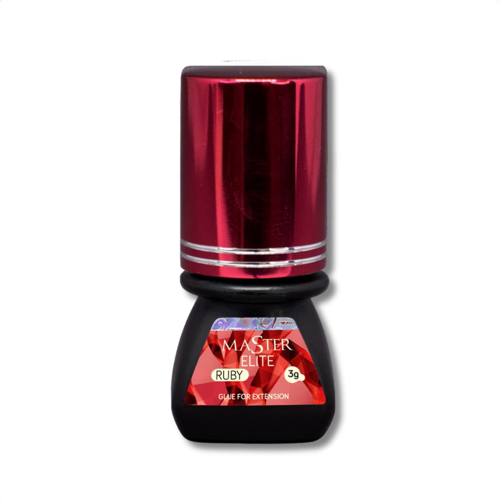 Cola para Extensão de Cílios Elite Master Ruby 3ml Preta Secagem 0,5 a 1s Profissional