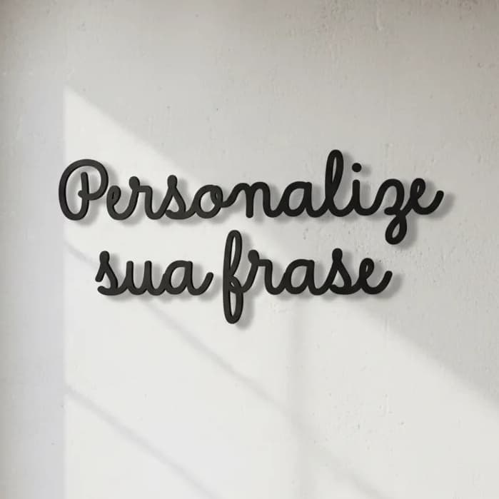 Frase Personalizada Em Mdf - Lettering 5 Palavras