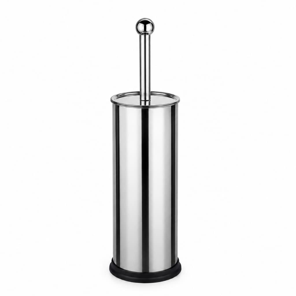Escova Sanitária De Inox 1/2/3 Com Suporte Limpa Vaso Privada Banheiro Não Enferruja Escova