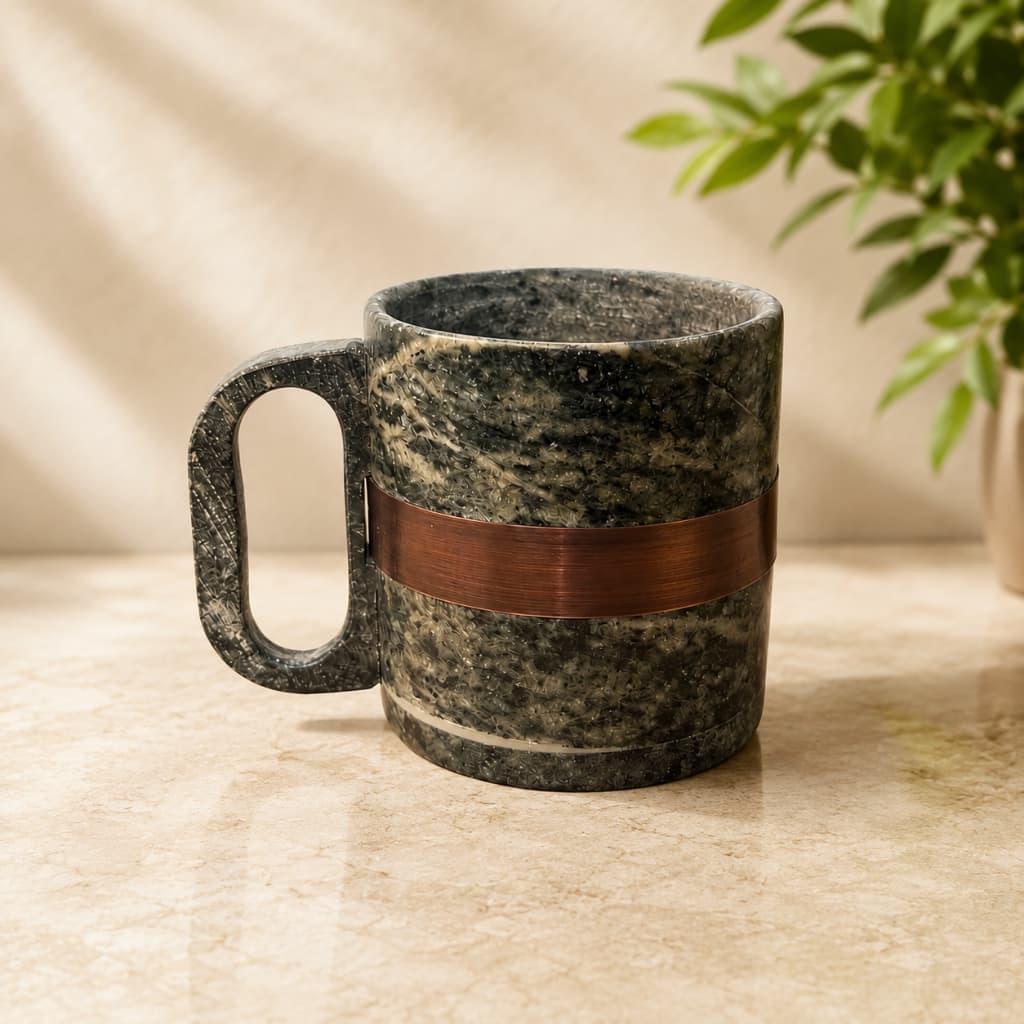 Caneca de Pedra Rústica Envelhecida 600ml