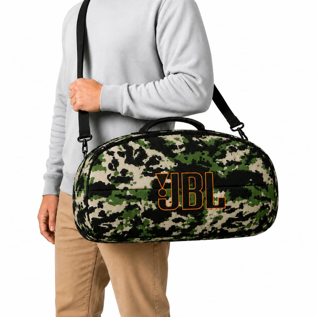 Bolsa Case Capa Para Boombox 4 Camuflada Resistente Com Alça Ajustável Espumada Proteção A Impactos
