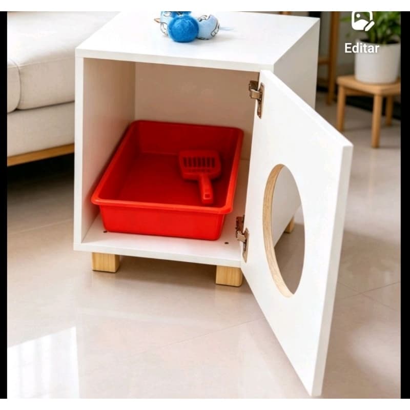 caixa de areia/sanitário para gato em mdf