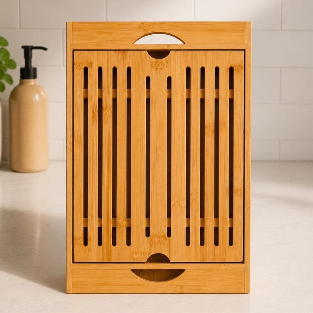 Migalheira Bambu 3 em 1 Tábua de Corte Design Moderno e Prático para Cozinha