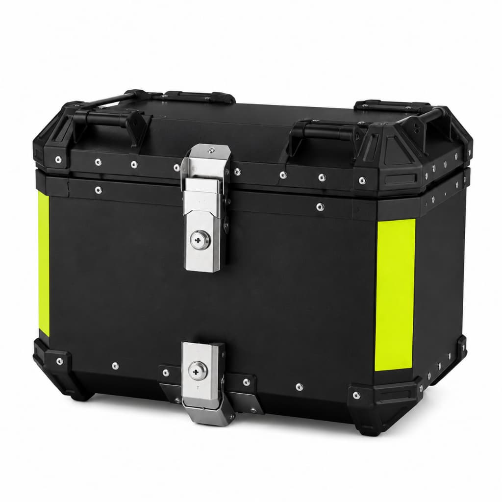Motorcycle Top Case 45 liters Universal With Lining and Base Complete Fixing Kit Anti-Theft Lock