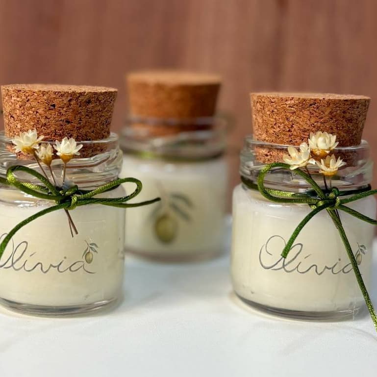 Kit 15 unidades Lembrancinha Vela 40 g 100% Vegetal x Velas Aromáticas Personalizadas ENVIO IMEDIATO!