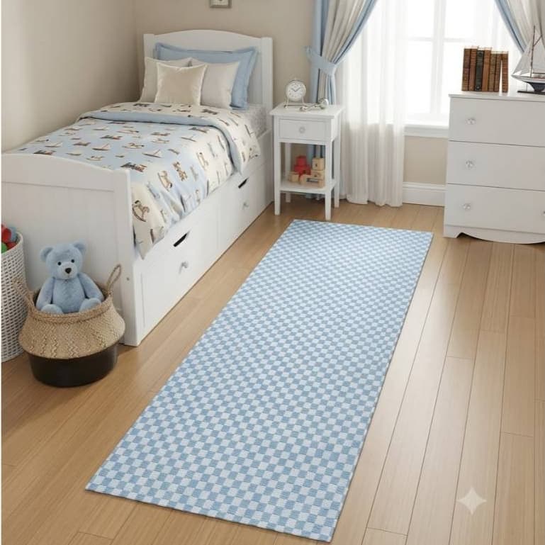 Passadeira Grande Beira Cama Infantil Antiderrapante 100% algodão