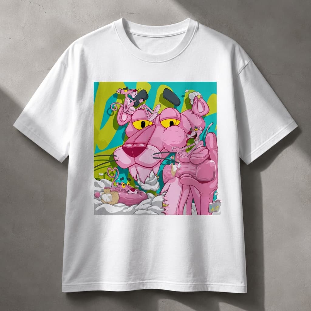 Camiseta Pantera Rosa Street Style | Camiseta Básica Moda Urbana Básica