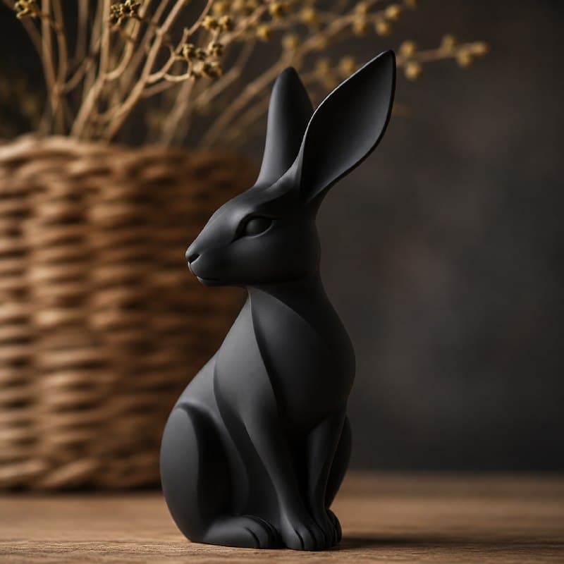 Coelho Moderno Decorativo | Estátua Minimalista