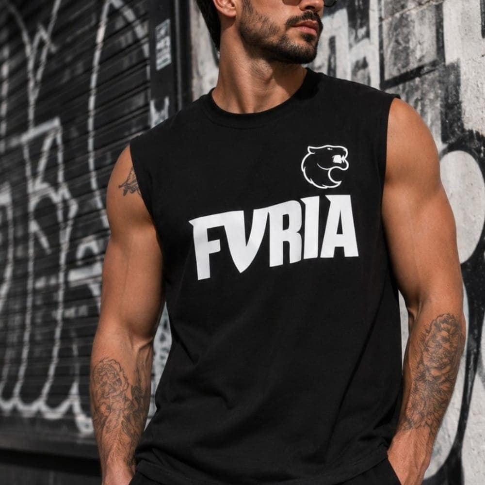 camiseta regata machao  oversized Team Fúria masculina premium  confortavel