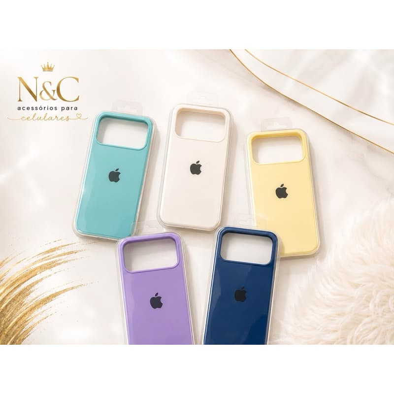 capa capinha case silicone aveludada iPhone 17Pro Max
