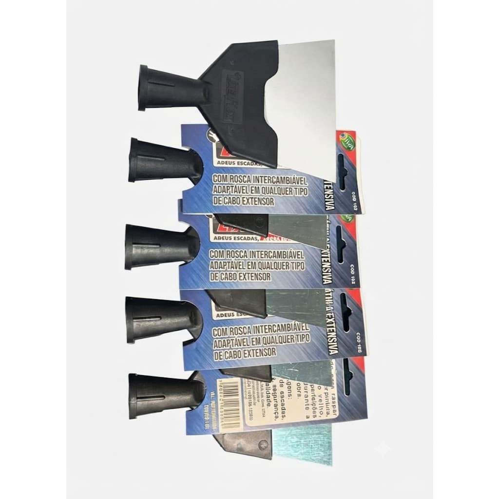 KIT 10 Espatulas aço inox adaptavel cabo extensor