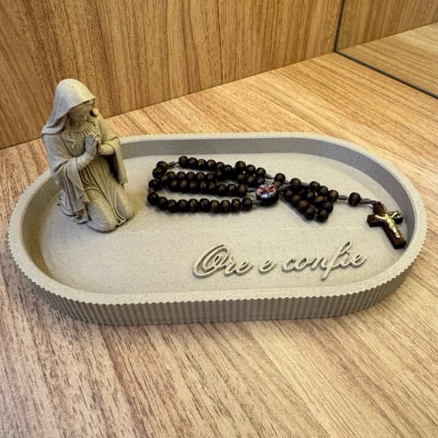 Bandeja Porta Terço Nossa Senhora - Ore e Confie