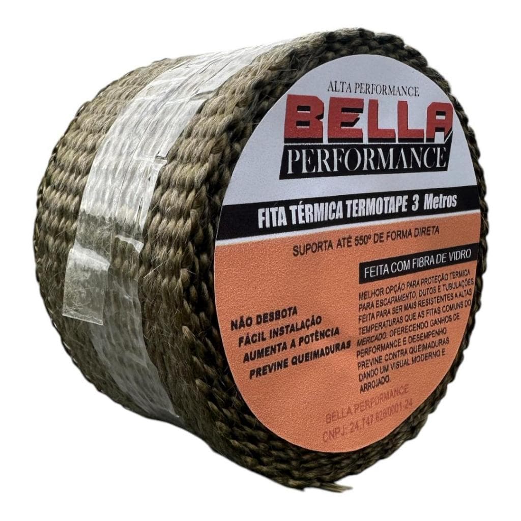Fita Manta Termica Termotape Titanium 3 Metros Escapamento carro moto
